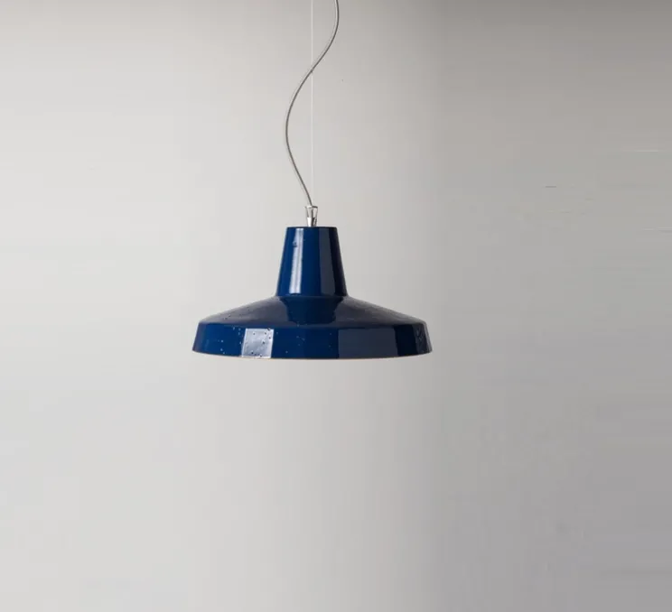 Suspension, Rossi 1091/42, Bleu navy, melon, Ø42cm, H150cm - Toscot