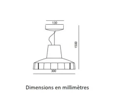 Suspension*Toscot Suspension, Rossi 1091/30, , Ø30cm, H150cm - Rose, carmin