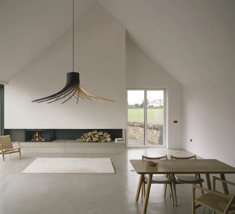 Suspension*Piatoni Suspension, ROTOND L, , Ø100cm, H30cm - noir, bouleau