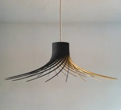 Suspension, ROTOND M, bouleau noir, Ø75cm, H25cm - Piatoni