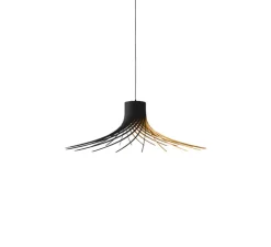 Suspension, ROTOND M, bouleau noir, Ø75cm, H25cm - Piatoni