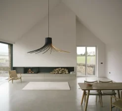 Suspension*Piatoni Suspension, ROTOND XXL, , Ø150cm, H50cm - noir, bouleau