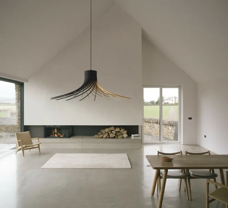 Suspension*Piatoni Suspension, ROTOND XXL, , Ø150cm, H50cm - noir, bouleau