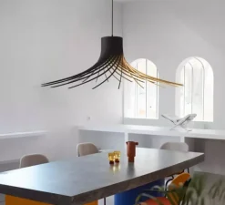 Suspension*Piatoni Suspension, ROTOND XXL, , Ø150cm, H50cm - noir, bouleau