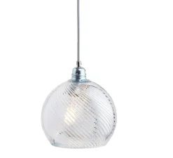 Suspension*Ebb and Flow Suspension, Rowan Crystal, Swirl, M, , Ø22cm, H22cm - transparent