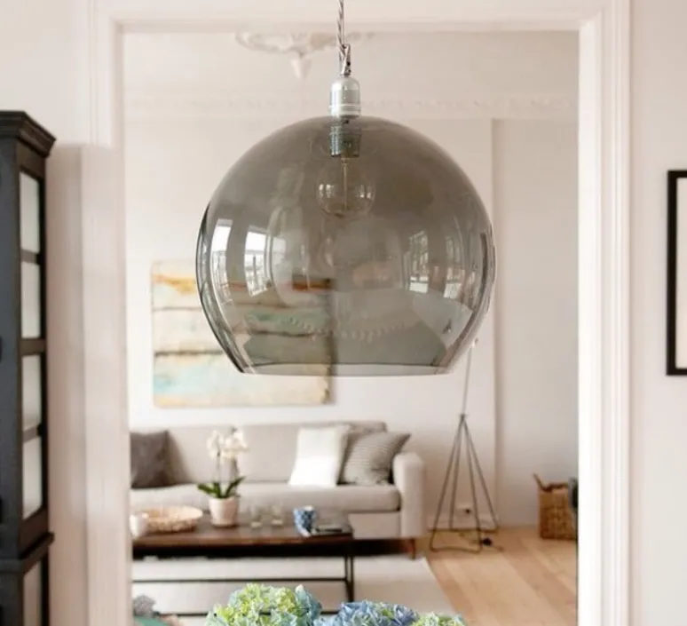 Suspension*Ebb and Flow Suspension, Rowan, fumée, Ø39cm - gris