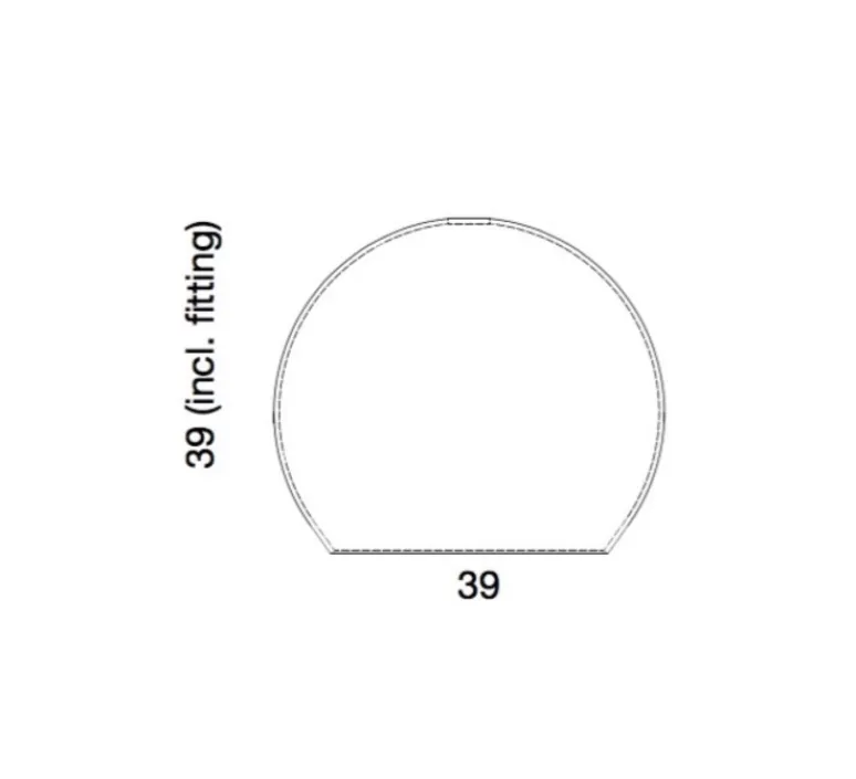 Suspension*Ebb and Flow Suspension, Rowan, fumée, Ø39cm - gris