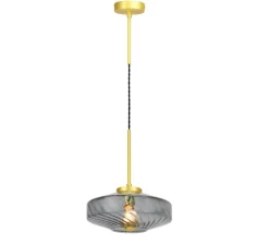 Suspension*Elements lighting Suspension, ROXANNE, , Ø28cm, H15cm - graphite doré