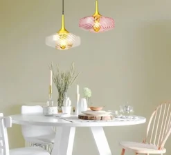 Suspension*Elements lighting Suspension, ROXANNE PETITE, , Ø20cm, H9cm - rose spinelle