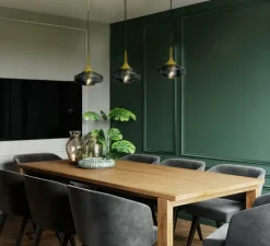 Suspension*Elements lighting Suspension, ROXANNE PETITE, , Ø20cm, H9cm - graphite doré