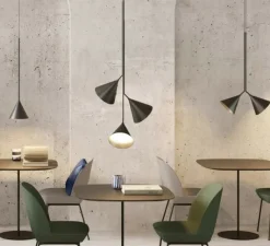 Suspension*Robin Suspension, Rubi Trio, , Ø20cm, H82cm - noir et or