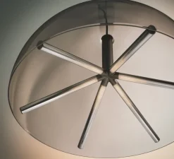 Suspension, Runa, bronze mat, gris fumé, LED, dim, DALI, 2700K, Ø45cm, H23cm-Penta