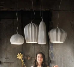 Suspension, SAHARA, blanc, Ø23cm, H17cm- KARMAN