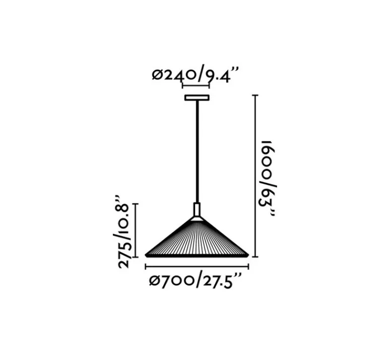Suspension*Faro Suspension, Saigon IN, , E27, Ø70cm, H27,5cm - noir