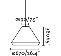 Suspension, Saigon Out, gris, marron, IP44, Ø67cm, H68cm - Faro