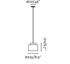 Suspension*Faro Suspension, Saipan, noir, , Ø22,5cm, H17cm - rotin