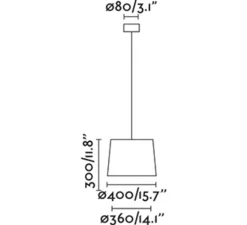 Suspension*Faro Suspension, Samba, , Ø40cm, H30cm - beige