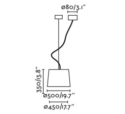 Suspension, Samba, jaune, Ø45cm, H35cm - Faro