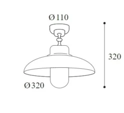 Suspension*Moretti Luce Suspension, Samoa 1333, cuivre, IP44, Ø32cm, H32cm - cuivre, verre transparent