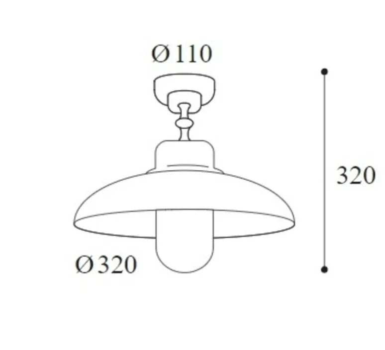 Suspension*Moretti Luce Suspension, Samoa 1333, cuivre, IP44, Ø32cm, H32cm - cuivre, verre transparent
