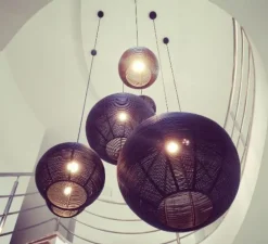 Suspension*DARK Suspension, Sangha 40, , Ø40cm, H31cm - blanc