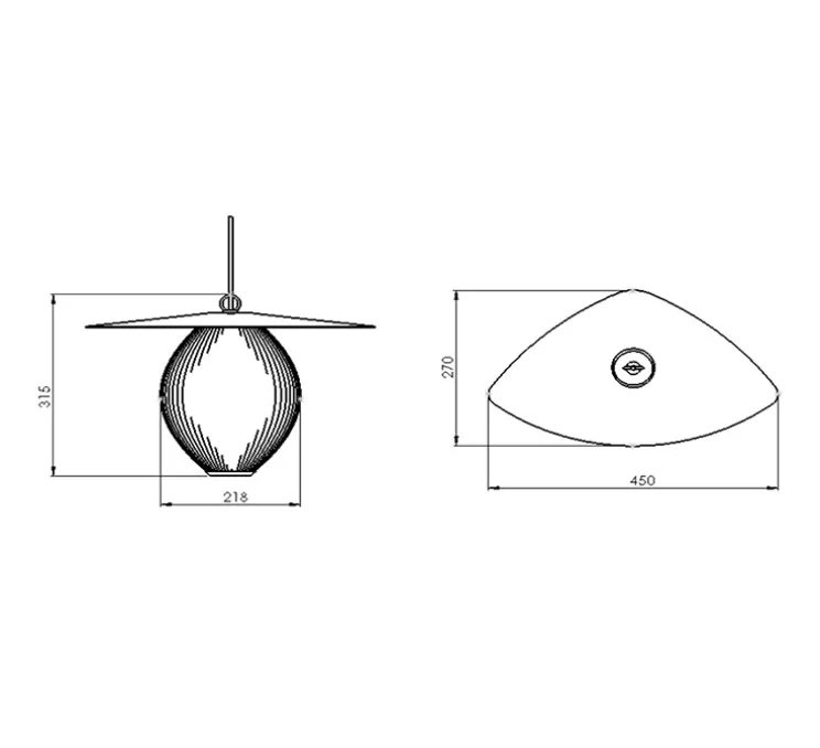 Suspension, Satellite 22, blanc crème, L45cm, H31,5cm - Gubi