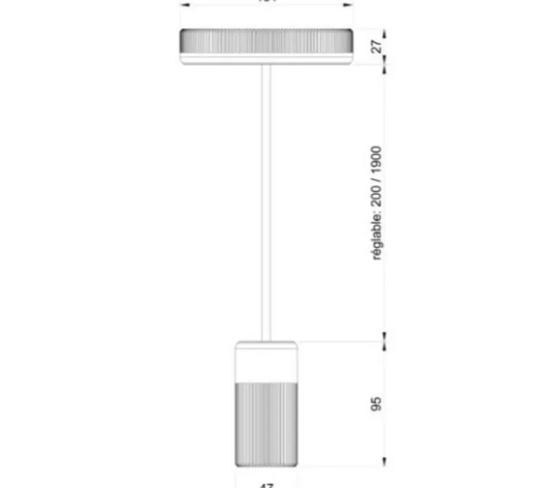 Suspension*Alucyne Suspension, Sati Sophie Bronze, , Ø4,7cm, H9,5cm - rouge