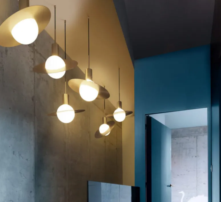 Suspension*CVL Suspension, Saturne XL, satiné, LED, 1300lm, 2700k, Ø45cm, H47cm - laiton