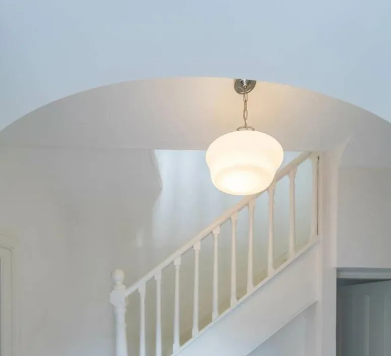 Suspension*Mullan Lighting Suspension, Schoolhouse, , Ø35cm, H28cm - Argent antique