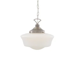 Suspension*Mullan Lighting Suspension, Schoolhouse, , Ø35cm, H28cm - Argent antique