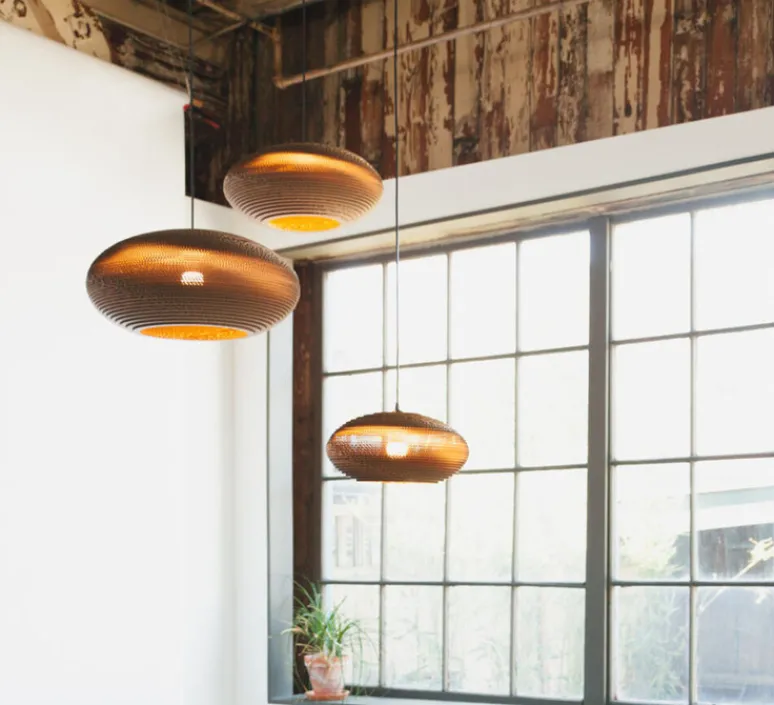 Suspension*Graypants Suspension, Scraplights, Disc 24, , Ø61cm, H26cm - marron