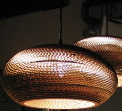 Suspension*Graypants Suspension, Scraplights, Disc 24, , Ø61cm, H26cm - marron