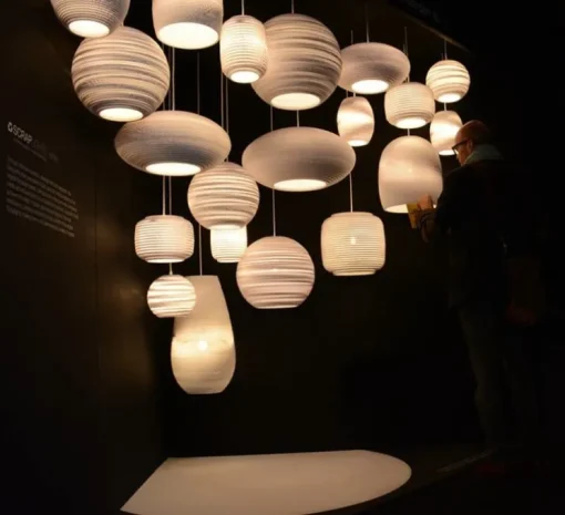 Suspension, Scraplights, Disc 24, blanc, Ø61cm, H26cm - Graypants