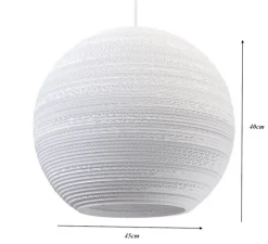 Suspension, Scraplights, Moon 18, blanc, Ø45cm, H40cm - Graypants