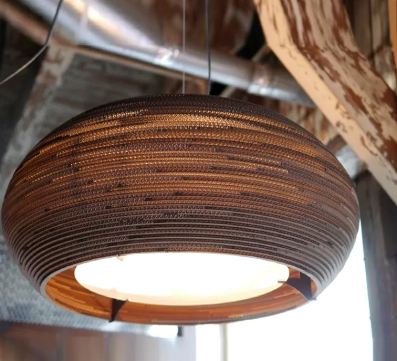 Suspension*Graypants Suspension, Scraplights, Ohio 24, , Ø61cm, H24cm - marron