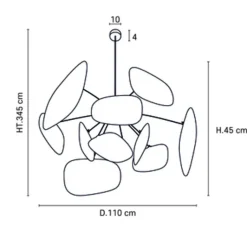 Suspension*Market Set Suspension, Screen 70's XL, , Ø110cm, H45cm - lin