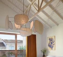 Suspension*Market Set Suspension, Screen 70's XL, , Ø110cm, H45cm - lin bouleau