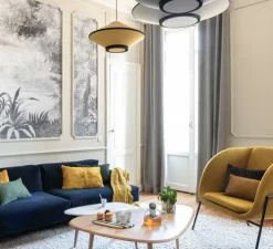 Suspension, Screen XL, cannage, naturel, Ø110cm, H60cm - Market Set