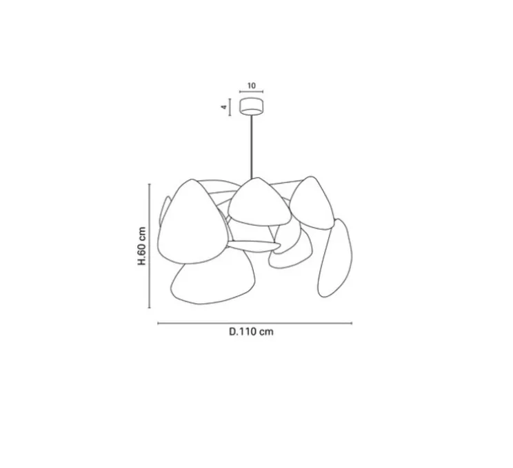 Suspension, Screen XL, cannage, noir, Ø110cm, H60cm - Market Set