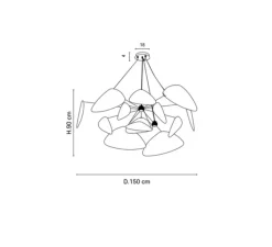 Suspension*Market Set Suspension, Screen XXL, , Ø150cm, H90cm - cannage naturel