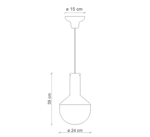 Suspension, Selaron, jaune, Ø24cm, H39cm - Ferroluce