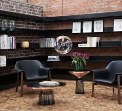 Suspension, Selene 30, transparent, cuivre , Ø30cm - Classicon