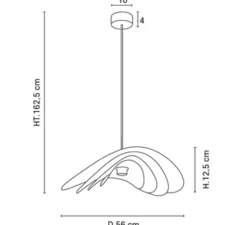 Suspension, Selenitis D56, blanc, Ø56cm, H12,5cm - Market Set