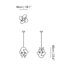 Suspension, Serpentine light 8, Small, blanc, LED, 2700K, 1137LM, Ø46cm, H60cm - Moooi