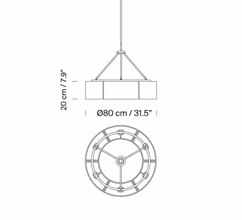 Suspension*Santa & Cole Suspension, Sexta 12, , Ø128cm, H20cm - blanc