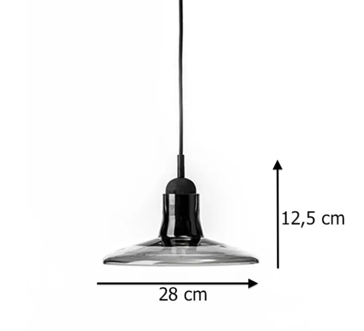 Suspension, Shadows, gris fumé, dimmable, Ø28cm, H12,3cm - Brokis