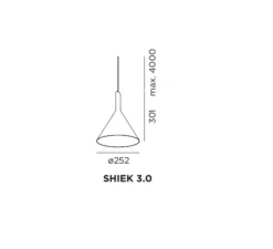 Suspension, Shiek 3.0, LED, cuivre, H30,1cm, Ø25,2cm - Wever et Ducré