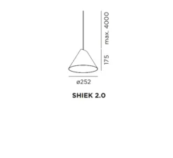 Suspension, Shiek 2.0, LED, cuivre, H17,5cm, Ø25,2cm - Wever et Ducré