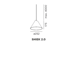 Suspension*Wever&Ducré Suspension, Shiek 2.0, LED, , Or, H17,5cm, Ø25,2cm - Wever et Ducré noir