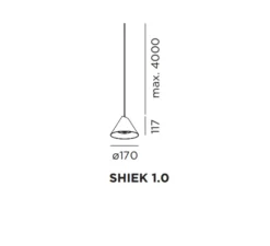 Suspension*Wever&Ducré Suspension, Shiek 1.0, LED, , Cuivre, H11,7cm, 1800 K - 2850 K, 495lm, Ø17cm - Wever et Ducré noir